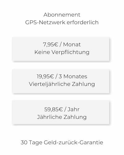 GPS-Abonnement-Preise und Zahlungsoptionen.