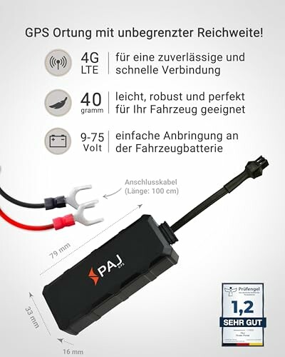 GPS-Ortung Gerät mit unbegrenzter Reichweite und 4G LTE.