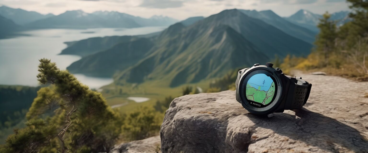 GPS watch integration with hiking route