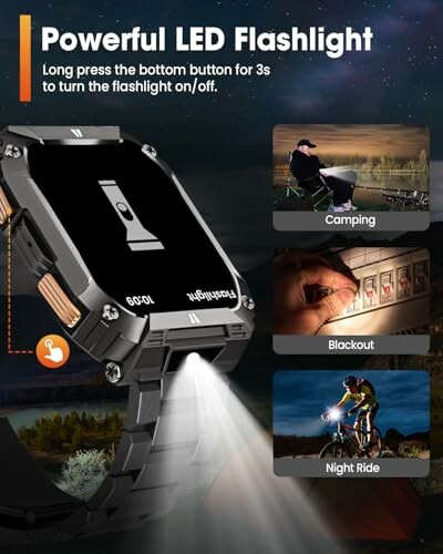 LED-Taschenlampe bei Camping, Stromausfall und Nachtradfahren