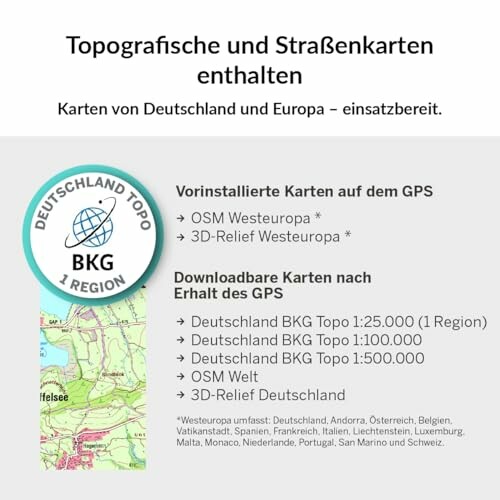 Deutschland BKG Topo-Karten für GPS