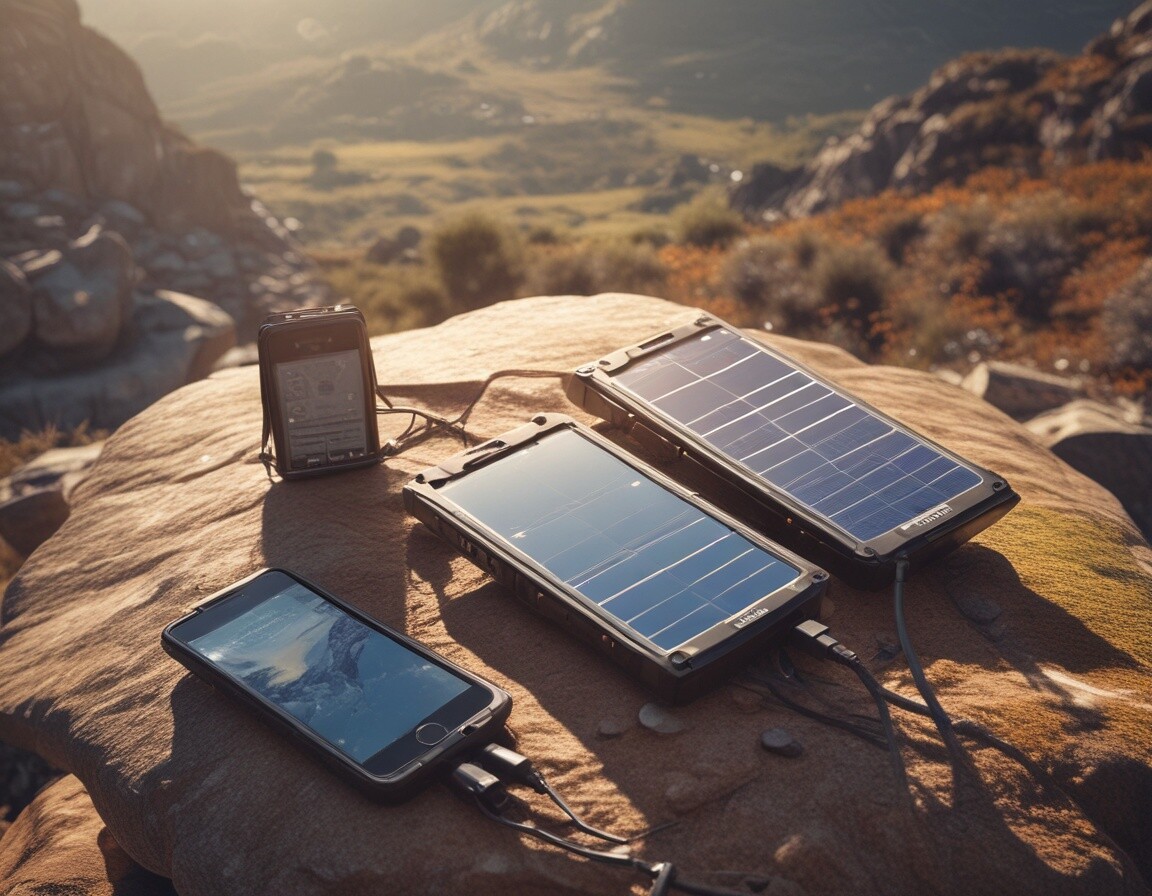 Tragbare Solar-Ladegeräte